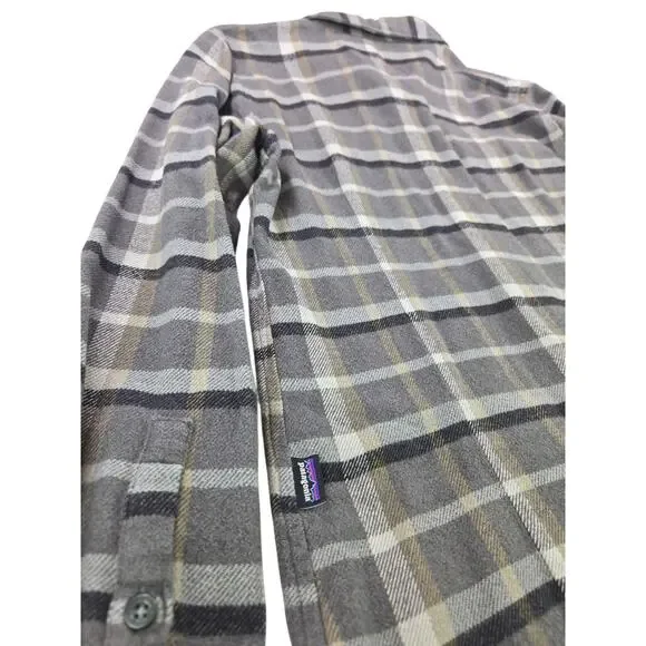 Patagonia | Grey Plaid-Button Up- Fjord Flannel | Size Small - Picture 5 of 5